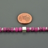 Rubin-Würfel-Kette 925er Silber zart Würfel Rubinhochzeit