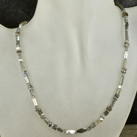 Labradoritkette wird zart 925er Silber Geschenk Hochzeit