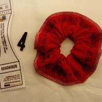Haargummi Scrunchie Haarschmuck Haarscrunchie aus Stoff bestickt