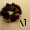 1Haargummi Scrunchie Upcycling Haarscrunchie aus Stoff verziert