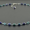 Würfelkette blau Lapislazuli Türkis zart Edelsteine Geschenk