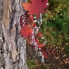 Mobile Windspiel Herbst 65 cm Holz Kristall braun rot orange