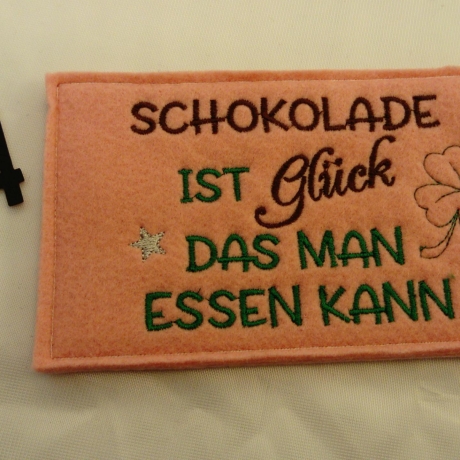 Glück das man essen kann  Umverpackung Hülle Spruch