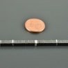 Hämatitkette mit 925er Silber, eckig Männerschmuck anthrazit