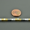Hämatitkette Würfel gold-silberfarbend minimalistisch edel zart