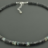 Lavakette mit Labradorit, Apatit und 925er Silber Geschenk
