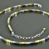 Hämatitkette Würfel gold-silberfarbend minimalistisch edel zart