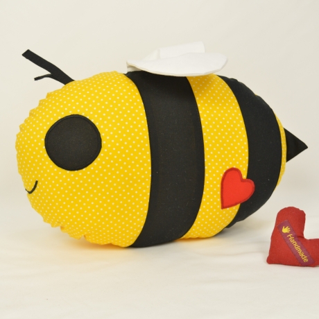 Biene Kissen, Kuschelkissen für Kinder,  Biene aus Baumwollstoffe
