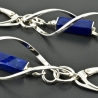 Ohrringe   Lapislazuli in Spirale , 925er Silber