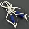 Ohrringe   Lapislazuli in Spirale , 925er Silber