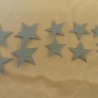 12 x Kunstleder Sterne Flicken H-Blau Set Basteln Patch Reparatur