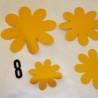 4 Blumen Kunstleder Flicken Set Basteln Patch Reparatur