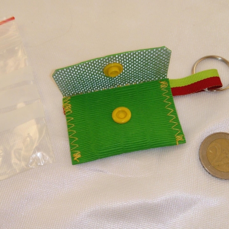 Einkaufschiptasche Schlüsselanhänger  Eisgeld Mini Tasche