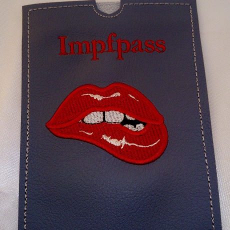 Kussmund Impfpasshülle Aufbewahrung  Kunstleder