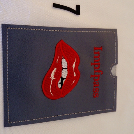 Kussmund Impfpasshülle Aufbewahrung  Kunstleder