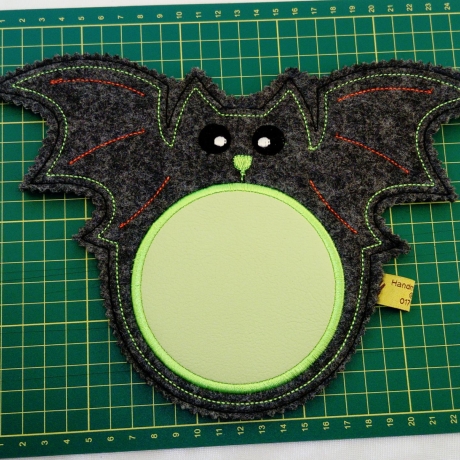 MugRug Fledermaus Untersetzer Geschenk  18 x 26 cm Deko Kunstfilz