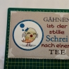 MugRug Gähnen Schrei nach Tee Untersetzer Geschenk 14 x19 cm