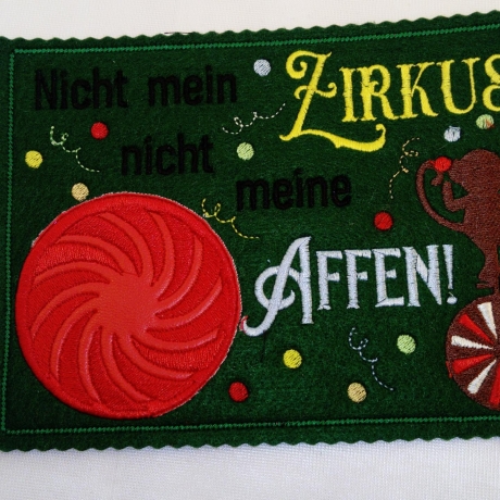 Zirkus Affen MugRug Untersetzer Geschenk  Deko Kunstfilz