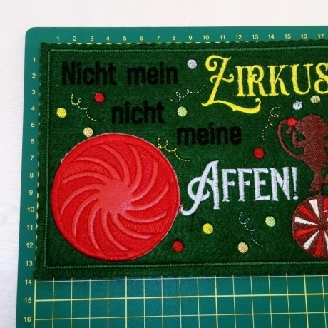 Zirkus Affen MugRug Untersetzer Geschenk  Deko Kunstfilz