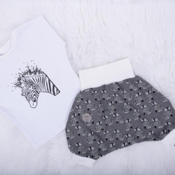 Set kurze Hose und Shirt Zebra Gr. 86
