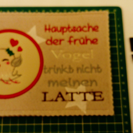 Latte früher Vogel MugRug Untersetzer Geschenk Witzig Deko