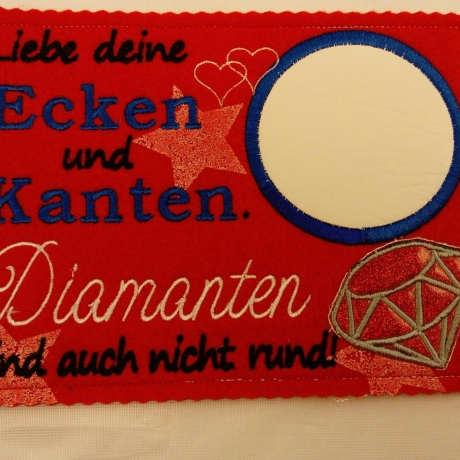 Diamant Ecken MugRug Untersetzer Geschenk Witzig Deko 14 x19 cm