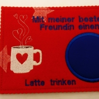 Latte beste Freundin MugRug Untersetzer Geschenk Witzig Deko