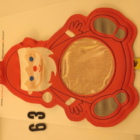 Weihnachtsmann Nikolaus Füllobjekt Deko Kunstleder Deko