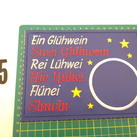 Glühwein witzig   MugRug Tassen14 x19 cm Kunstleder