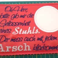 Oh Herr Stuhl klarkommen jeder Arsch MugRug Tassen Kunstleder