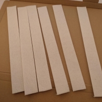 6 FilzstreifenWeiss 27 x 3 cm Schlüsselband nähen basteln