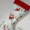 Elfen-/Nikolausstiefel Maxi Santa hellgrau/weiß  