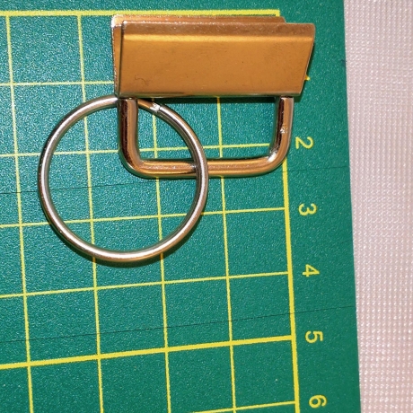 1 Set Schlüsselband-Rohlinge 25 mm + Ring Stahl Schlüsselring