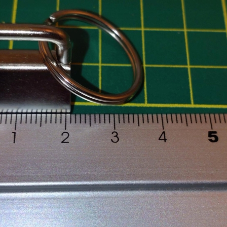 10 Set Schlüsselband-Rohlinge 20 mm + Ring Stahl Schlüsselring