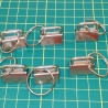 10 Set Schlüsselband-Rohlinge 20 mm + Ring Stahl Schlüsselring