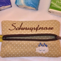 Taschentüchertasche  Reißverschluss Baumwolle Ordnungs#@$%