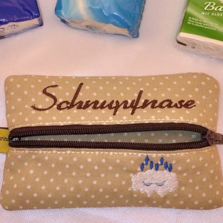 Taschentüchertasche  Reißverschluss Baumwolle Ordnungs#@$%