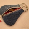 Schlüsseltasche Minibörse  Upcycling Jeans Reißverschluss