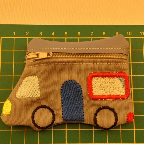 Wohnmobil Reißverschlusstasche Minibörse upcyling