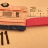 Wohnwagen Handgelenktasche Reißverschlusstasche Baumwolle rosa