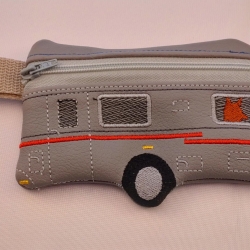 Wohnwagen Handgelenktasche Reißverschlusstasche Kunstleder