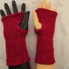 Handstulpe gestrickt / gehäkelt - Handschuh fingerlos