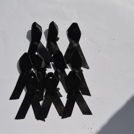 10 x Trauerschleife, Trauerschmuck, Kondolenz, Anstecker,  