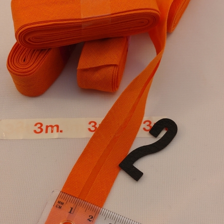 Schrägband Orange  je 3m Baumwolle gefalzt Sonderpreis Angebot
