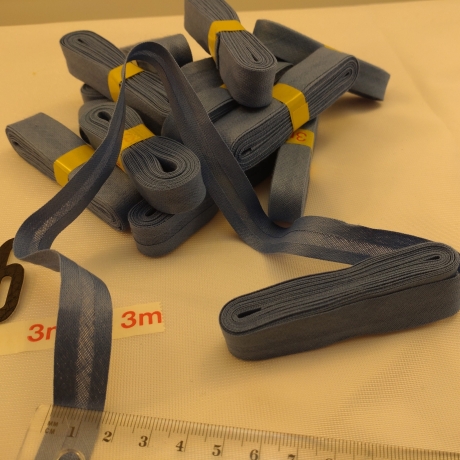Schrägband Blau je 3m 1 € Baumwolle gefalzt Sonderpreis
