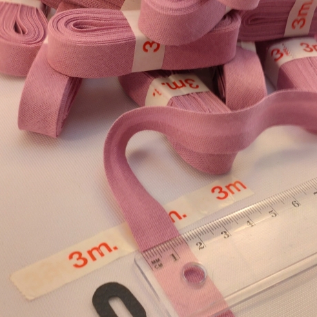 Schrägband Altrosa je 3m 1 € Baumwolle gefalzt Sonderpreis