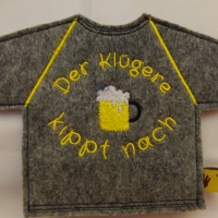 Flaschen Shirt Der Klügere kippt nach   für 0,33l Flaschen 