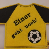 Flaschen Shirt Fußball  gelb Einer geht noch für 0,33l Flaschen 