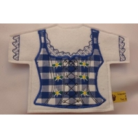 Dirndl blau Oktober Flaschen Shirt Geschenk für Piccolos