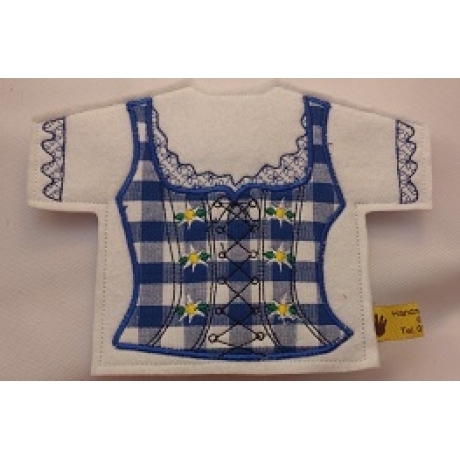 Dirndl blau Oktober Flaschen Shirt Geschenk für Piccolos